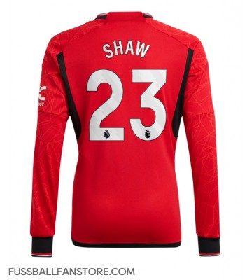 Manchester United Luke Shaw #23 Replik Heimtrikot 2023-24 Langarm